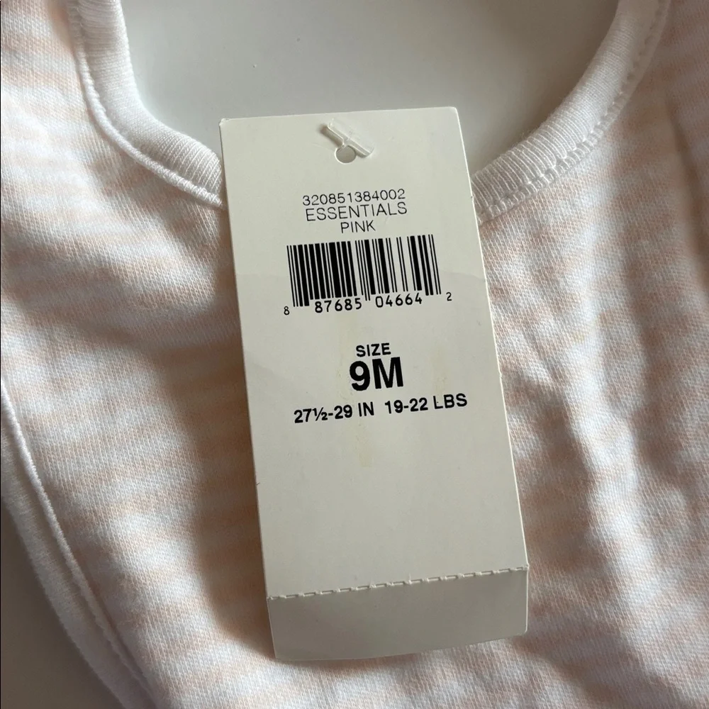 RALPH LAUREN Pony Cotton Interlock Bib Essentials Pink and White Striped BIB 2